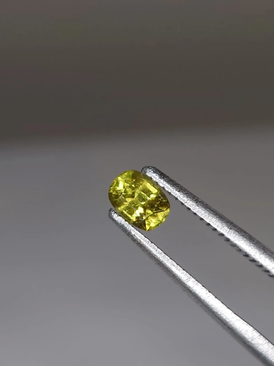 0.3ct Cushion Faceted Demantoid Garnet from Pakistan — view 4